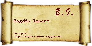 Bogdán Imbert névjegykártya